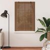 vidaXL Roller Blind with Curtains Manual Brown 90 x 160 cm Bamboo