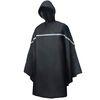Willex Rain Poncho with Hood One Size Black