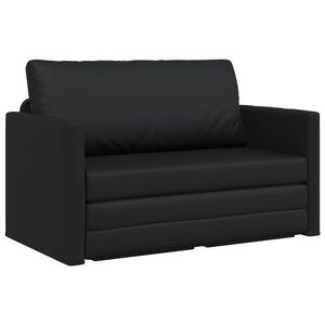vidaXL Folding Sofa Bed Black 124 x 71 x 78 cm PVC