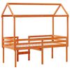vidaXL High Sleeper Bed without Mattress Wax Brown 90x200 cm Solid Wood Pine
