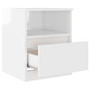 vidaXL Bed Cabinet High Gloss White 40x40x50 cm Engineered Wood