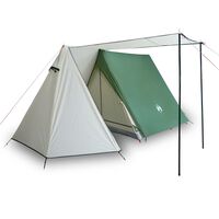 vidaXL Camping Tent 3-Person Green Waterproof