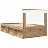 vidaXL Bed Frame Artisian Oak 90 x 200 cm Solid Pine Wood