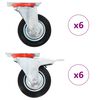 vidaXL 12 pcs Swivel Casters 100 mm