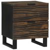 vidaXL Bedside Cabinet 2 pcs Walnut 40 x 33 x 46 cm Solid Acacia wood