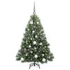 vidaXL Artificial Christmas Tree with 150 LEDs Green 120 cm PE and PVC