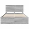 vidaXL Bed Frame Grey Sonoma 135 x 190 cm Solid Pine Wood