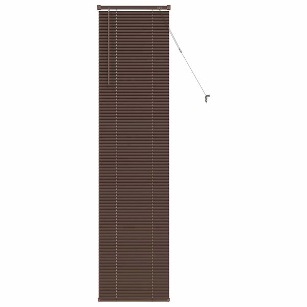 vidaXL Venetian Blind Manual Dark Brown with Pattern 213 x 60 cm PVC