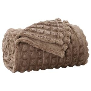 vidaXL Throw Blanket Camel 200 x 150 cm Fleece