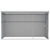 vidaXL Wall-mounted Garden Shed Grey 118x288x178 cm Galvanised Steel