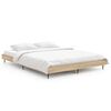 vidaXL Bed Frame without Mattress Sonoma Oak 140x190 cm Engineered Wood