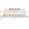 vidaXL Bookcase Bed without Mattress White 200x200 cm Solid Wood Pine