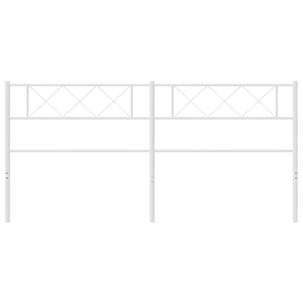 vidaXL Metal Headboard White 160 cm