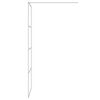 vidaXL Walk-in Shower Wall Silver 80x195 cm Clear ESG Glass
