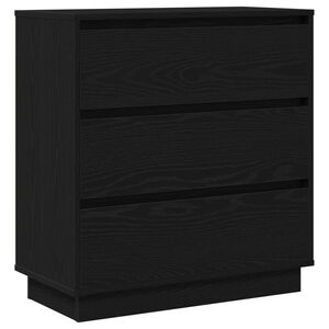 vidaXL Bedside Cabinet Black Oak 71 x 34.5 x 75 cm Engineered wood