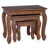 vidaXL Nesting Table 3 pcs Brown Solid Mahogany wood