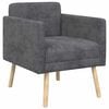 vidaXL Accent Chair Dark Grey Chenille Fabric