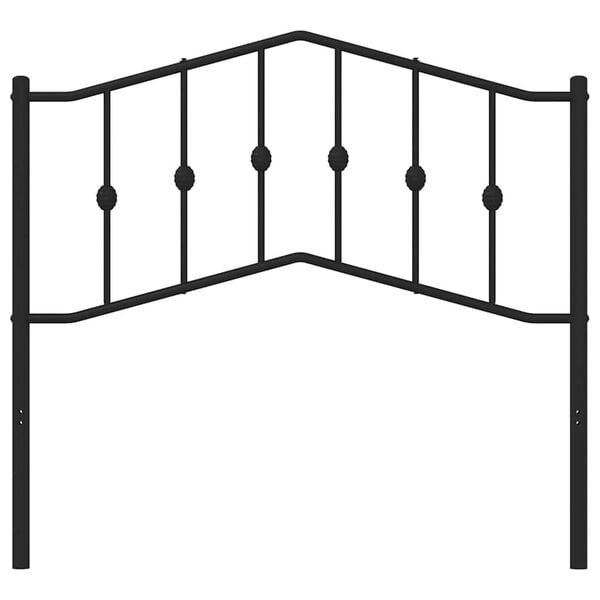 vidaXL Metal Replace Headboard Black 100 cm