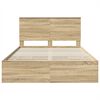 vidaXL Bed Frame with Drawer Sonoma Oak 140 x 200 cm Engineer Wood