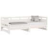 vidaXL Pull-out Day Bed without Mattress White 2x(80x200) cm