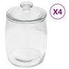 vidaXL Storage Glass Jars with Lid 4 pcs 3850 ml