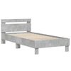 vidaXL Bed Frame without Mattress with Headboard Concrete Grey 90x200 cm