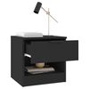 vidaXL Bedside Cabinets 2 pcs Black Engineered Wood