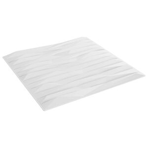 vidaXL Wall Panels 12 pcs 50 x 50 cm White Stone XPS Foam