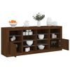 vidaXL Sideboard with LED Lights Brown Oak 163x37x67 cm