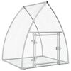 vidaXL Rabbit Hutch Silver 105x100x120 cm Galvanised Steel