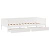 vidaXL Daybed with Drawers without Mattress White 90x190 cm Single Solid Wood