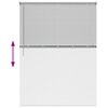 vidaXL Window Blind with Curtains Manual Silver Aluminium