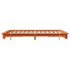 vidaXL Bed Frame without Mattress Wax Brown 120x190 cm Small Double Solid Wood Pine