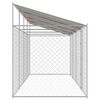 vidaXL Dog Cage with Roof Silver 800 x 200 x 258 cm Steel and PE