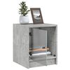 vidaXL Bedside Cabinet with Glass Door Concrete Grey 35x37x42 cm
