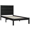 vidaXL Bed Frame without Mattress Black 100x200 cm Solid Wood Pine