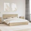 vidaXL Storage Bed with Drawer Sonoma Oak 180 x 200 cm Engineered Wood