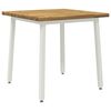 vidaXL Square Dining Table 70 x 70 x 75 cm Solid Acacia Wood Whitewash