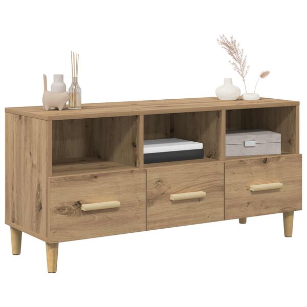 vidaXL TV Cabinet Artisian Oak 102 x 36 x 50 cm Engineered Wood