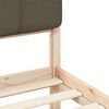 vidaXL Bed Frame with Upholstered Headboard Taupe 140 x 190 cm