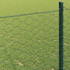 vidaXL Hexagon Fence Green 0.4 x 50 m PVC
