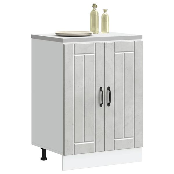 vidaXL Sink Base Cabinet Lucca Concrete Grey Engineered Wood
