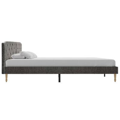 vidaXL Bed Frame Dark Grey Fabric 180x200 cm 6FT Super King