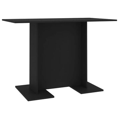 vidaXL Dining Table Black 110x60x75 cm Engineered Wood