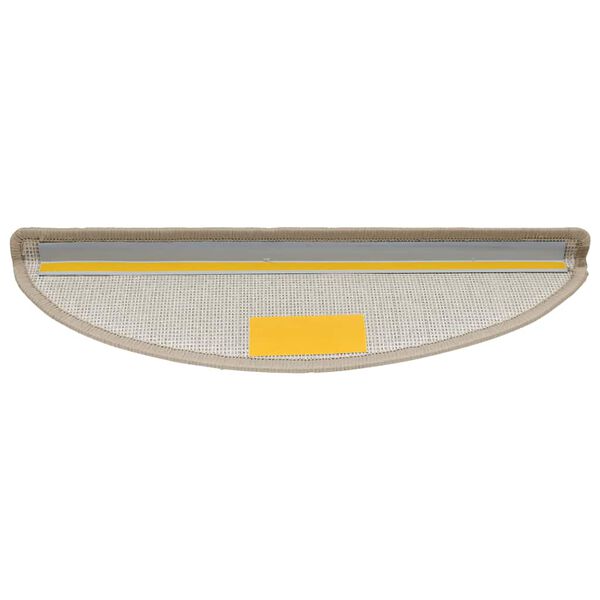 vidaXL Stair Mats 20 pcs 56x17x3 cm Taupe Half Round