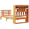 vidaXL Bookcase Bed without Mattress Wax Brown 75x190 cm Small Single Solid Wood Pine