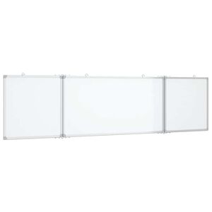 vidaXL Magnetic Whiteboard Foldable 160x40x1,7 cm Aluminium