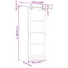 vidaXL Sliding Door ORKDAL Brown 83 x 211 cm Solid Pine Wood
