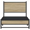 vidaXL Metal Bed Frame without Mattress Sonoma Oak 80x200 cm