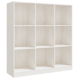 vidaXL Book Cabinet/Room Divider White 104x33.5x110 cm Solid Pinewood